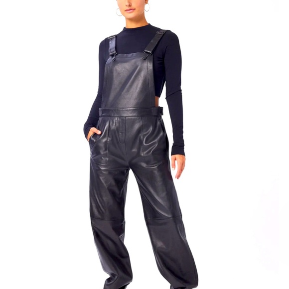 LITA by Ciara Genuine Leather Overalls - Picture 1 of 10